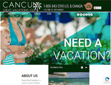 Tablet Screenshot of cancungreatvacations.com